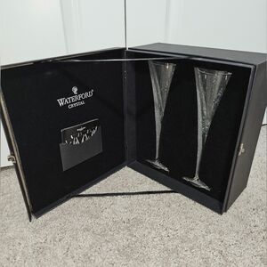 Waterford Wishes Collection Believe-Crystal Champagne Flutes Set of 2,New in Box